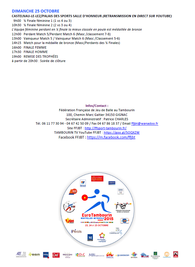 programme des rencontre euro 2012